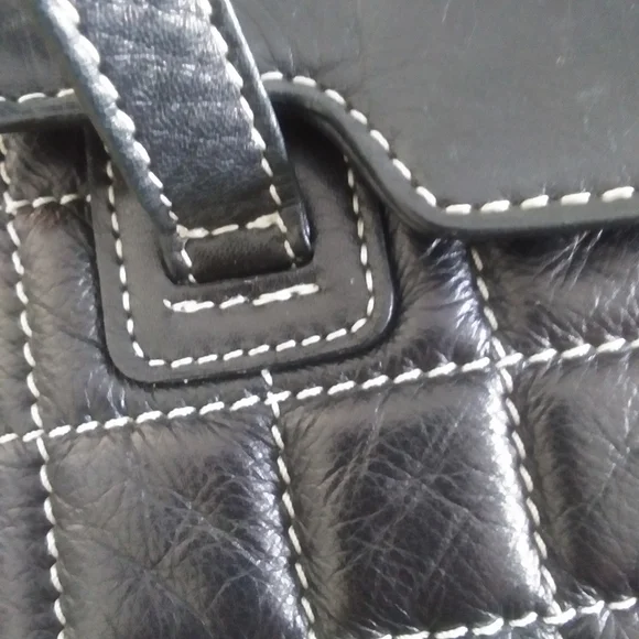 The Sak Black Leather Quilted Shoulder Bag - Picture 11 of 13